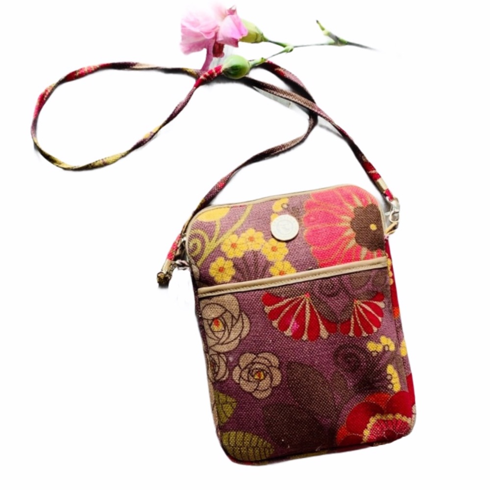 Spartina Boho Tote Pouch Case Padded Crossbody Tot